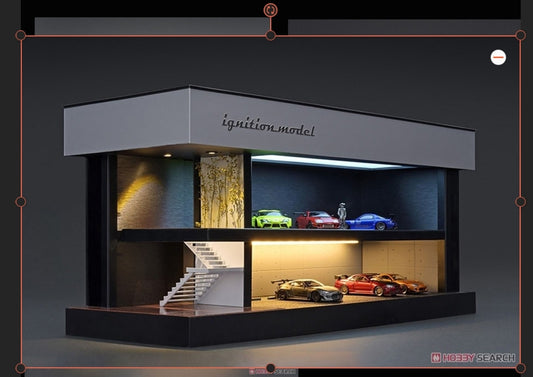 LED Lighted Scale Model Showroom for Die-Cast Cars