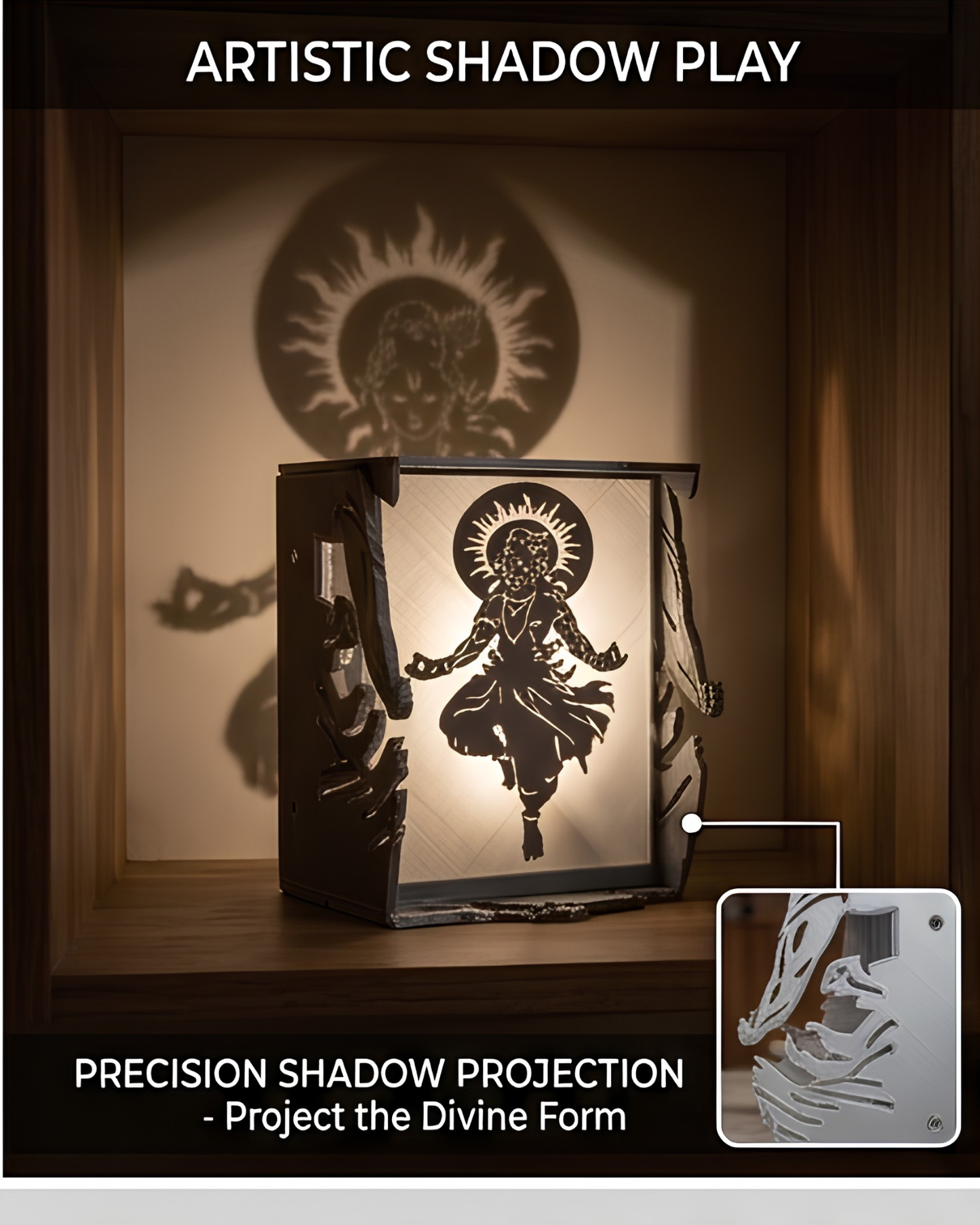 Krishna Divine Shadow Lamp: A Symphony of Light and Faith.