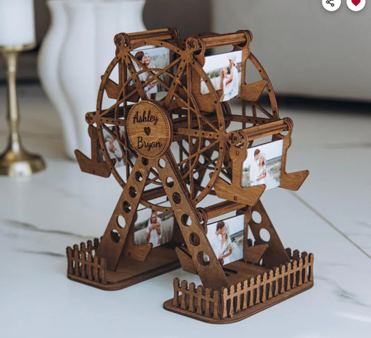 Personalized Wooden Ferris Wheel Photo Frame